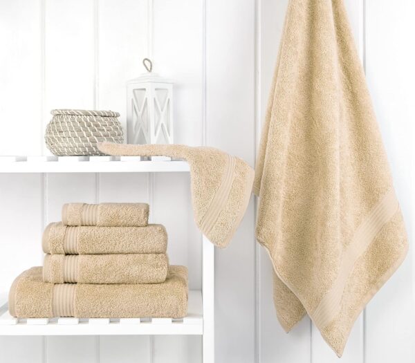 BATH TOWELS (BRENTWOOD) 27X50 14# BEIGE DZ A1iAWRw7xPL._AC_SL1500_